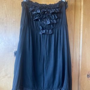 Bag Lady by Mud Pie Strapless Black Rayon Top Size M